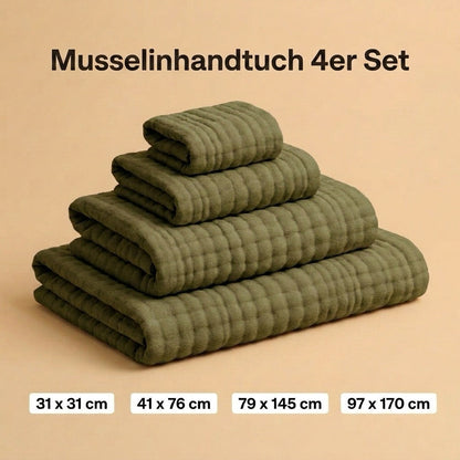 Musselinhandtuch 4er Set