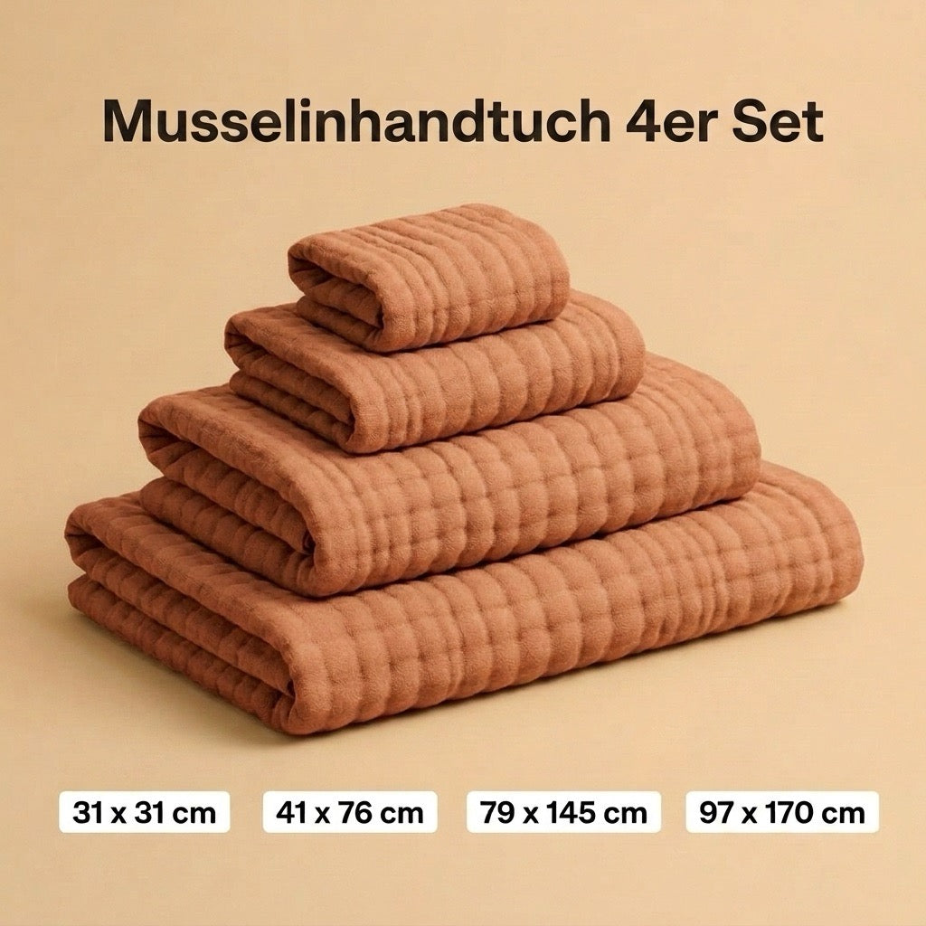Musselinhandtuch 4er Set