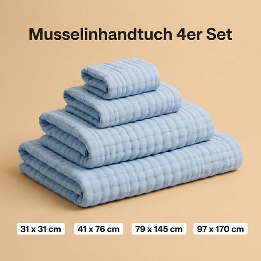 Musselinhandtuch 4er Set
