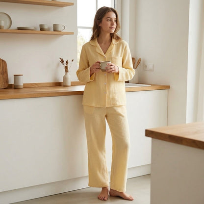 Uni Musselin-Pyjama