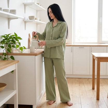 Uni Musselin-Pyjama