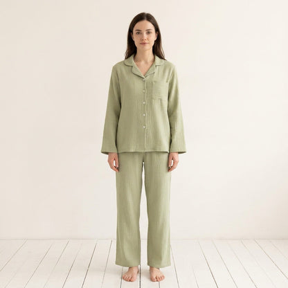 Uni Musselin-Pyjama