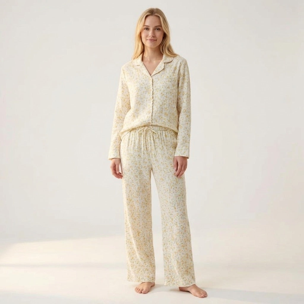 Langer Musselin Pyjama