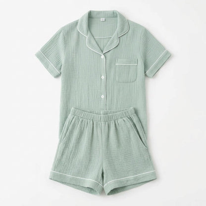 Kurzer Musselin Pyjama