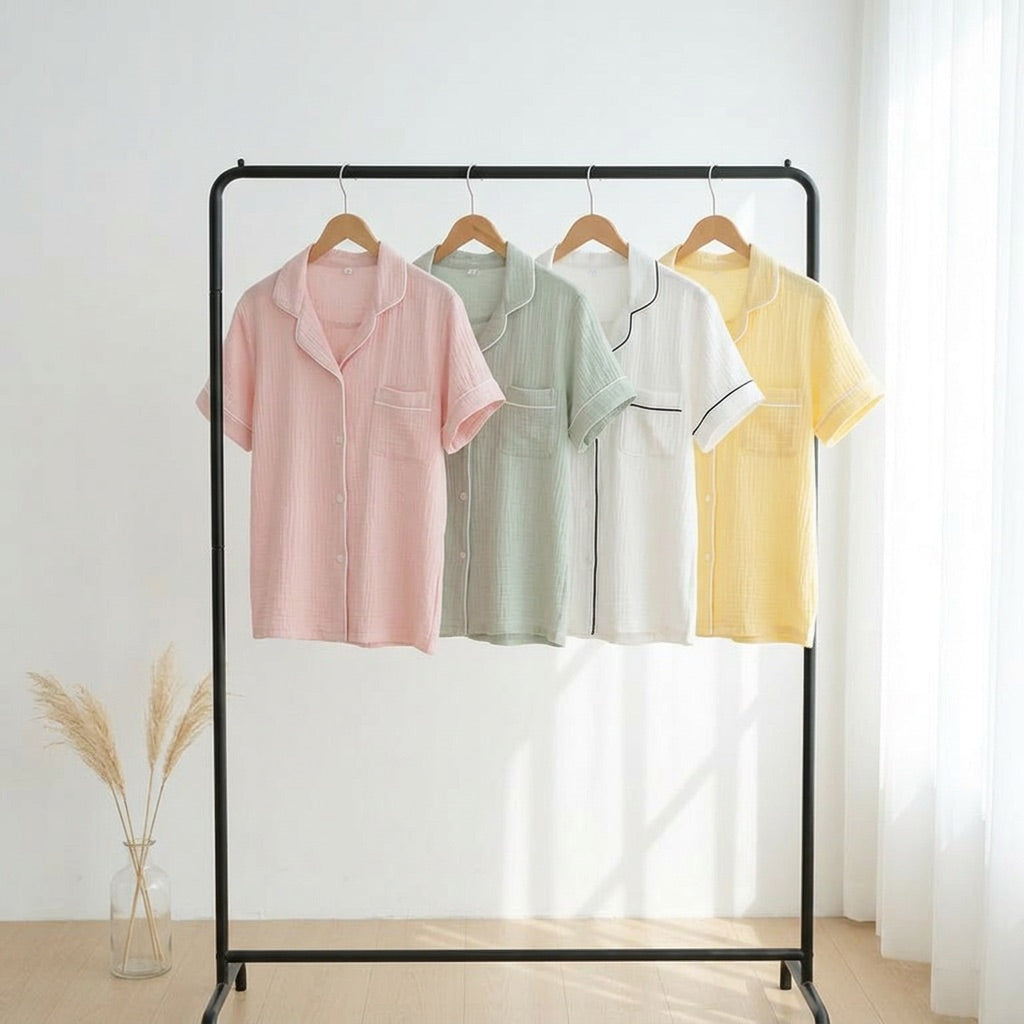 Kurzer Musselin Pyjama
