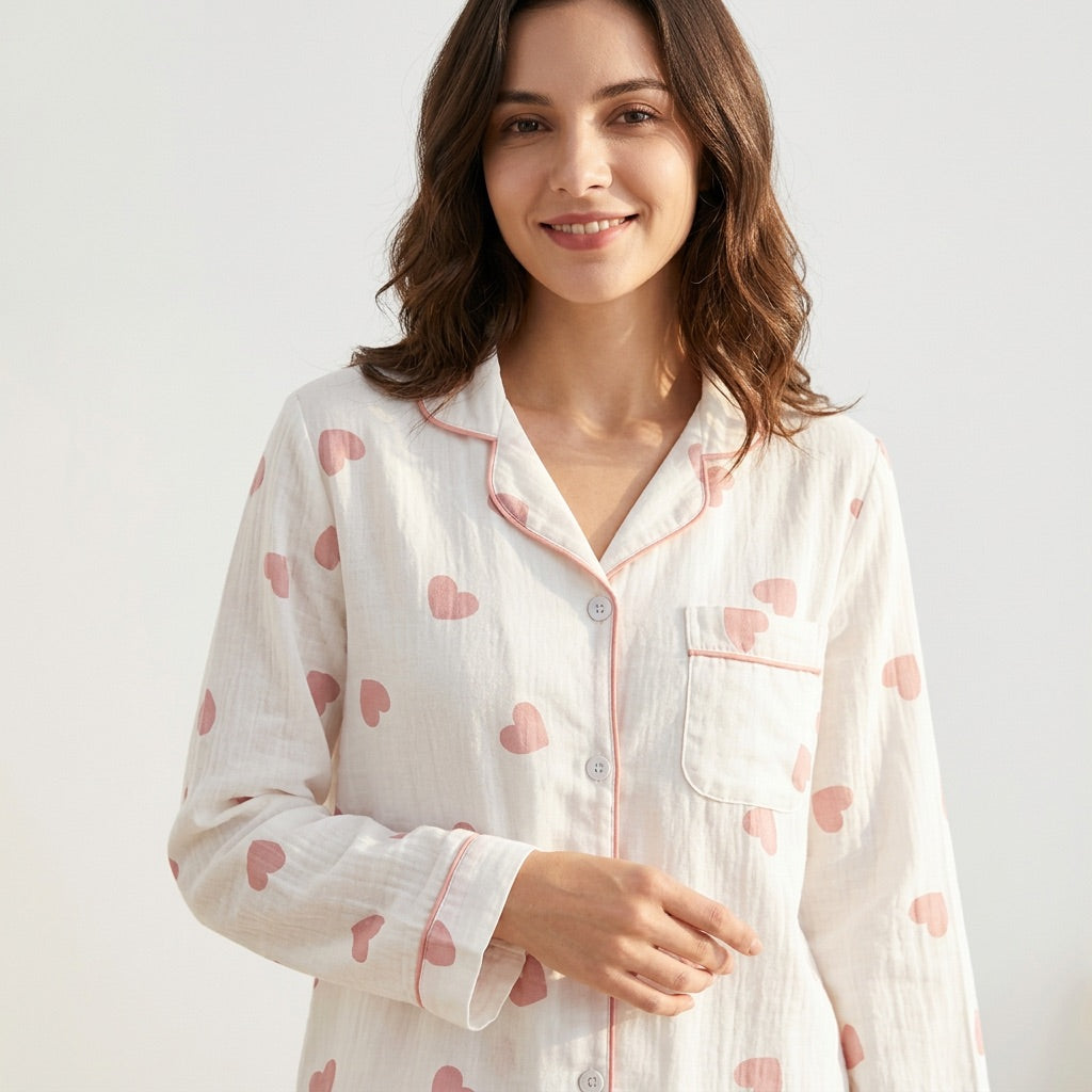 Herz Musselin Pyjama