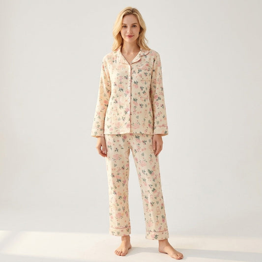 Blumen Musselin Pyjama