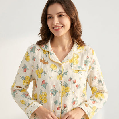 Blumen Musselin Pyjama