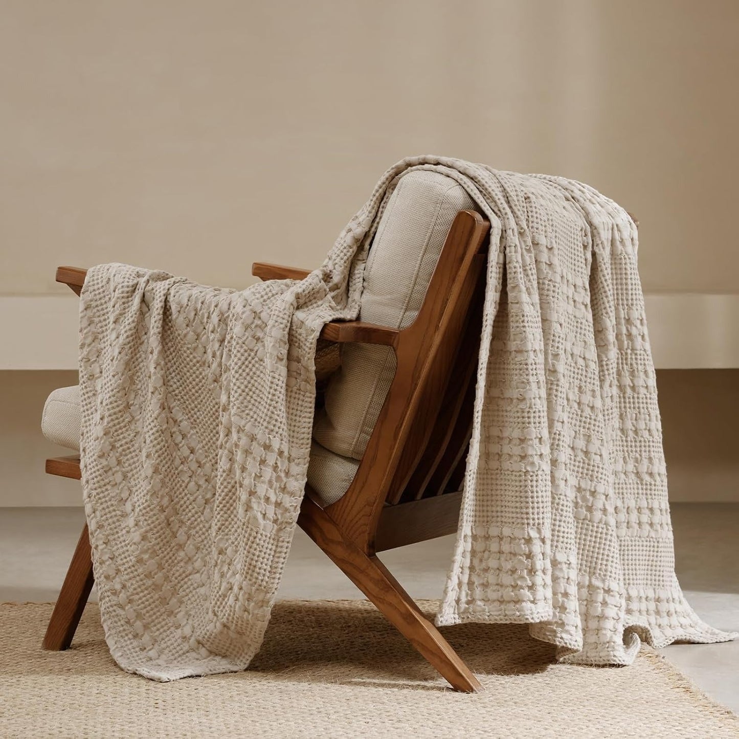 Waffeldecke aus 100 % Baumwolle